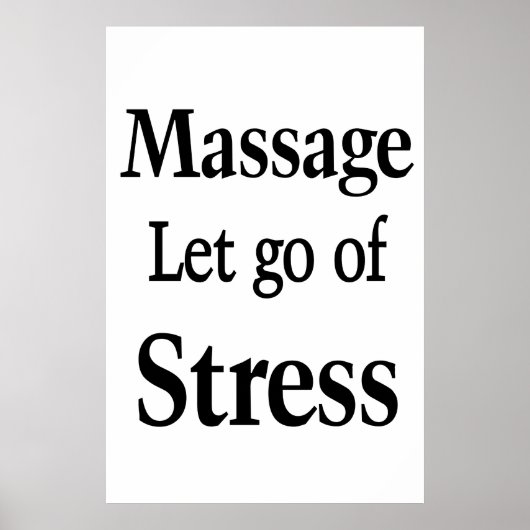 Salon Friseursalon Plakate Massage Stress (Vorne)