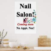 Salon Friseursalon Plakate Nagelstudio (Küche)