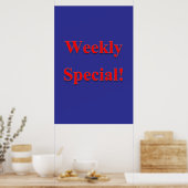 Salon-Friseursalon-Plakate Wochenangebot Poster (Küche)