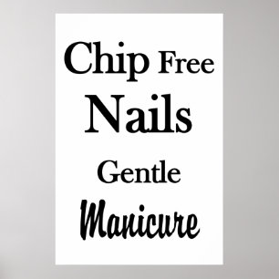 Salon Friseursalon Poster Maniküre Chipfreie Nägel
