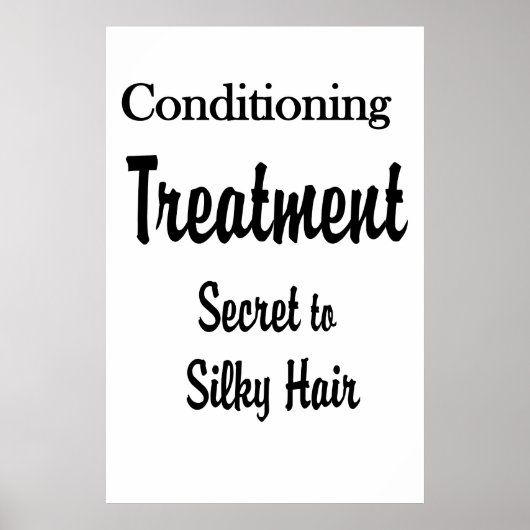 Salon-Frisör-Plakate Seidiges Haar Conditioning  Poster (Vorne)