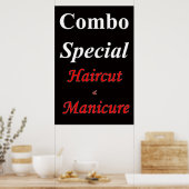 Salon-Frisörposter-Kombination Haarschnitt & Manik Poster (Küche)