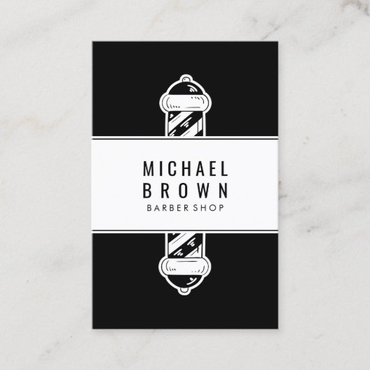 Salon für das Men Pole Logo Visitenkarte (Vorderseite)