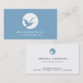 Salon für friedliche Vogel-Logos/Wellness-Center-V Visitenkarte (Vorne/Hinten)