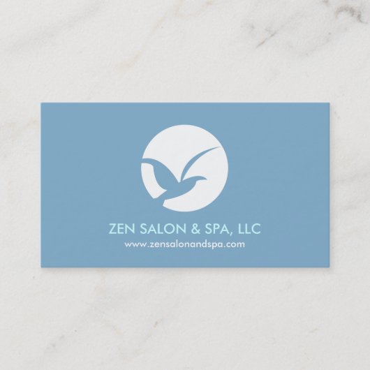 Salon für friedliche Vogel-Logos/Wellness-Center-V Visitenkarte (Vorderseite)