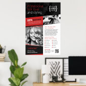 Salon für Schwarz und Rot, Frisör Poster (Heimbüro)