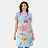 Salon für trendy Blue & Pink Nail Care Services Schürze (Getragen)