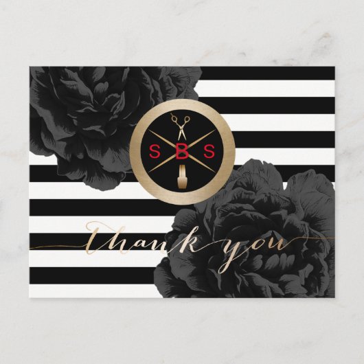 Salon Gebäude Solution Business Vielen Dank Postkarte (Vorderseite)