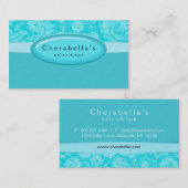 Salon-Geschäfts-Karten-Wellness-Center-blaues Visitenkarte (Vorne/Hinten)