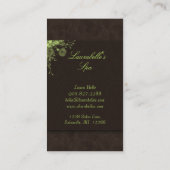 Salon-Geschäfts-Karten-Wellness-Center-Blumen Visitenkarte (Rückseite)