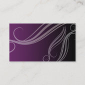 Salon-Geschäftskarten des lila und schwarzen Visitenkarte (Rückseite)