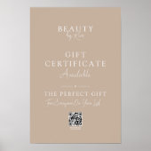 Salon-Geschenkgutschein-Promo-Poster mit QR-Code Poster (Vorne)