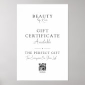 Salon-Geschenkgutschein-Promo-Poster mit QR-Code Poster (Vorne)