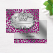 Salon Geschenkkarte Schmuck Leopard Rosa Silberkro (Schreibtisch)