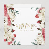 Salon Gift Card Botanische Blume Streifen (Vorne/Hinten)