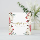 Salon Gift Card Botanische Blume Streifen (Stehend Vorderseite)