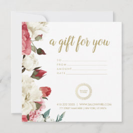 Salon Gift Card Botanische Blume Streifen