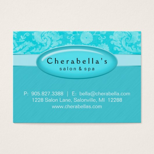 Salon Gift Card Certificate Wellness-Center Blue D (Vorderseite)