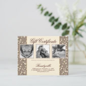Salon Gift Card Cherry Blossom Blumenkrebs Foto (Stehend Vorderseite)