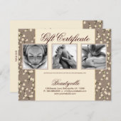 Salon Gift Card Cherry Blossom Blumenkrebs Foto (Vorne/Hinten)