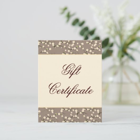 Salon Gift Card Kirsche Blossom Blumenkrebs (Stehend Vorderseite)