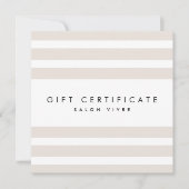 Salon Gift Card Moderne Minimalistische Streifen (Vorderseite)