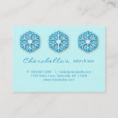 Salon Gift Card Spa Xmas Snowflake Penguin Rabattkarte (Rückseite)