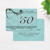 Salon Gift Card Wellness-Center Blume wasserblau $ (Schreibtisch)
