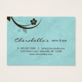 Salon Gift Card Wellness-Center Blume wasserblau $ (Rückseite)