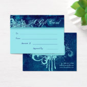 Salon Gift Card Wellness-Center Grunge Floral Blue (Schreibtisch)