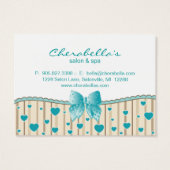 Salon Gift Card Wellness-Center Valentinstag Blaue (Rückseite)