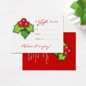 Salon Gift Card Wellness-Center Xmas Holly (Schreibtisch)