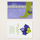 Salon Gift Card Wellness-Center Xmas Holly Green L (Vorne & Hinten)