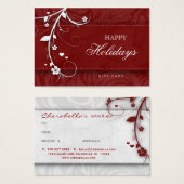 Salon Gift Card Xmas Blume Blumenrotes Herz (Vorne & Hinten)