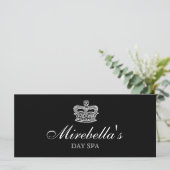 Salon Gift Certificate Crown Schwarz-weiß (Stehend Vorderseite)