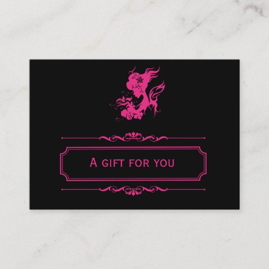 Salon Gift Certificate (Deep Pink) Rabattkarte (Vorderseite)