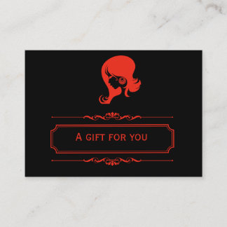 Salon Gift Certificate (Firebrick) Rabattkarte