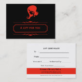 Salon Gift Certificate (Firebrick) Rabattkarte (Vorne/Hinten)