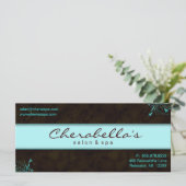 Salon Gift Certificate Floral (Stehend Vorderseite)