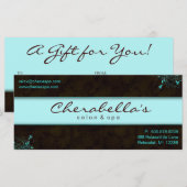 Salon Gift Certificate Floral (Vorne/Hinten)