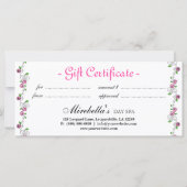 Salon Gift Certificate Paris Eiffel Tower Rose (Rückseite)