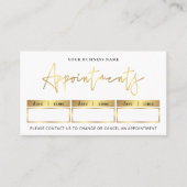 Salon Glam Gold Logo Moderne Schönheits- oder Spa- Terminkarte (Vorderseite)