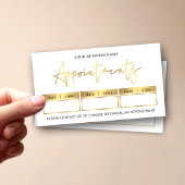 Salon Glam Gold Logo Moderne Schönheits- oder Spa- Terminkarte