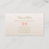 Salon Glitzer Glam Rahmen und Chic Pink Bow Visitenkarte (Rückseite)