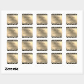 Salon Glitzer Leopard Gold Square Sticker (Blatt)