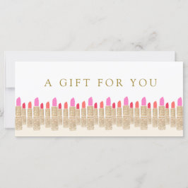 Salon Gold Sequin Lipstick-Geschenkzertifikat