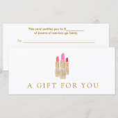 Salon Gold Sequin Lipstick - Geschenkzertifikat 2 (Vorne/Hinten)