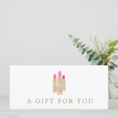 Salon Gold Sequin Lipstick - Geschenkzertifikat 2 (Stehend Vorderseite)