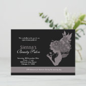 Salon "Grand Opening Beauty" (Lavendel Blush) Einladung (Stehend Vorderseite)