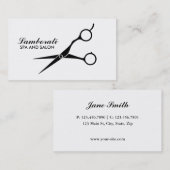 Salon-Haar-Stylist-Friseur-berufliches Weiß Visitenkarte (Vorne/Hinten)